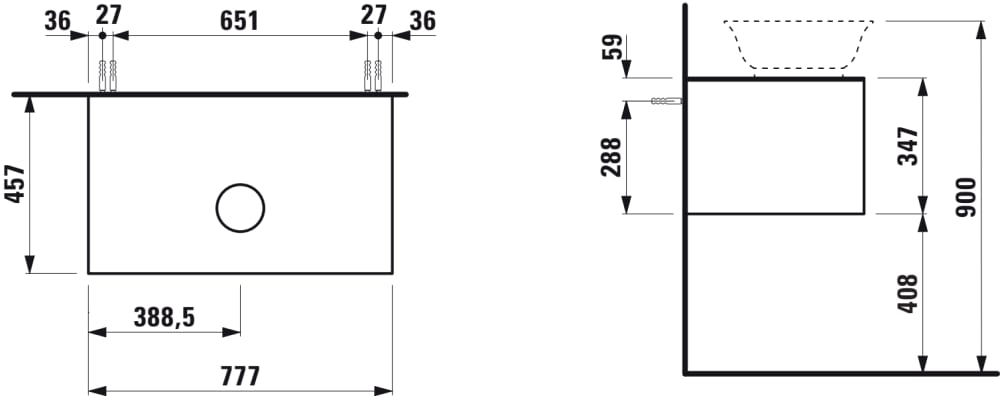 Esquema de cotas