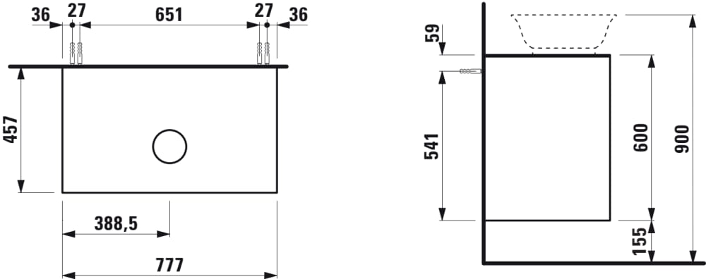 Esquema de cotas