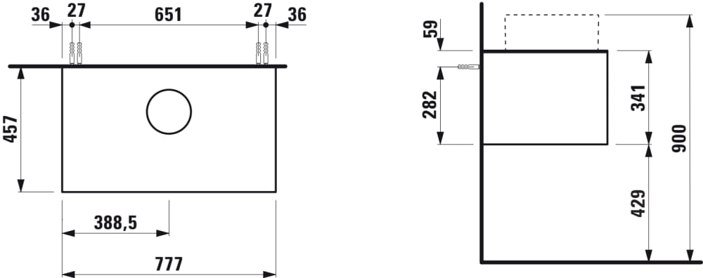 Esquema de cotas