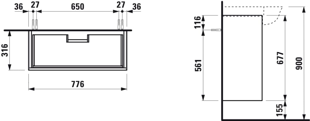Esquema de cotas
