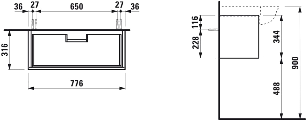 Esquema de cotas