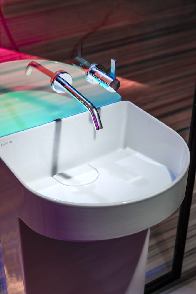 Freestanding washbasins White SONAR H8113410001121 LAUFEN