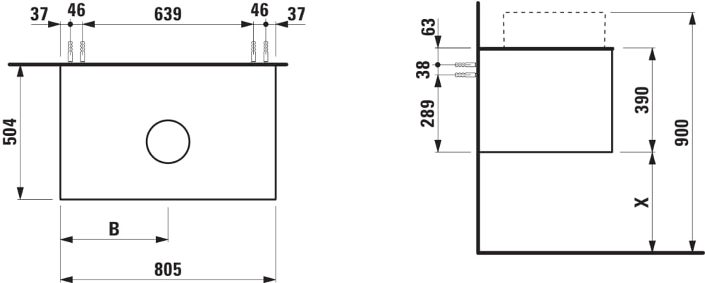 Esquema de cotas