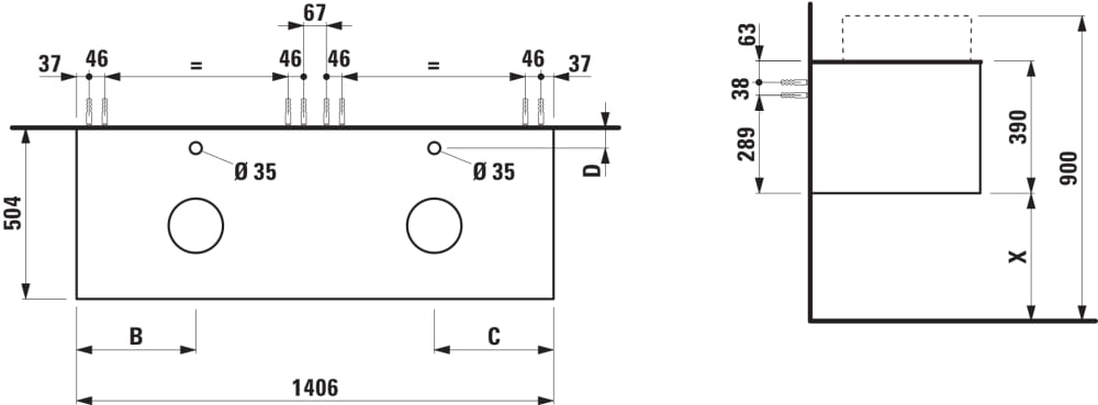 Esquema de cotas