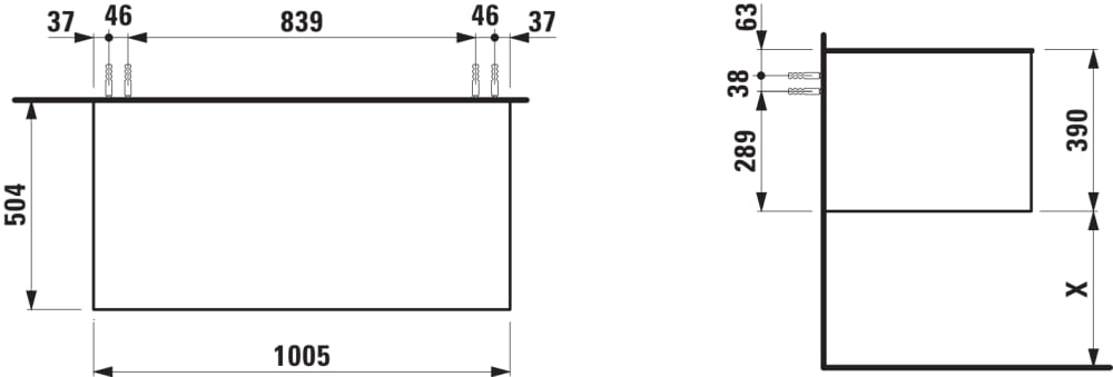 Esquema de cotas
