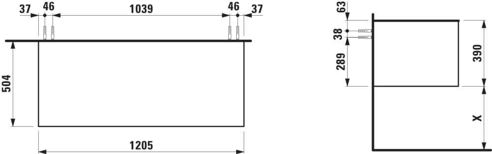 Esquema de cotas