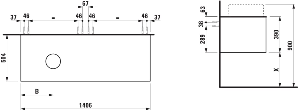 Esquema de cotas