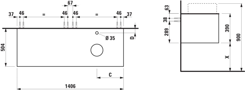 Esquema de cotas