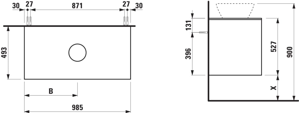 Esquema de cotas