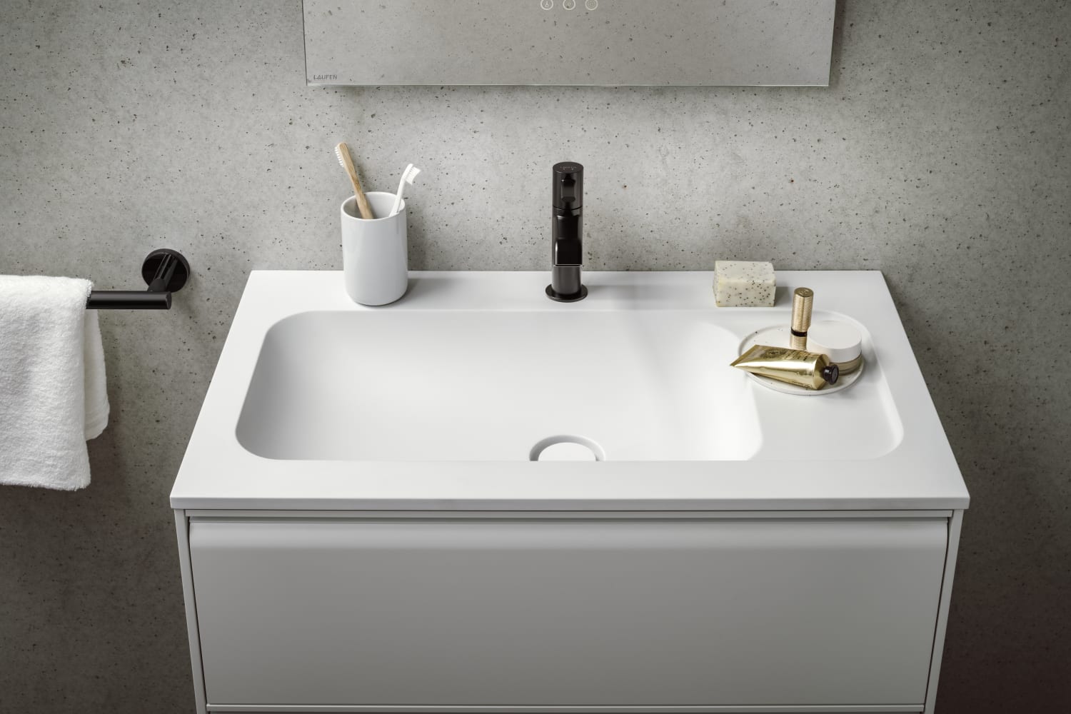 Wall-hung washbasins White MEDA H8141170001111 LAUFEN