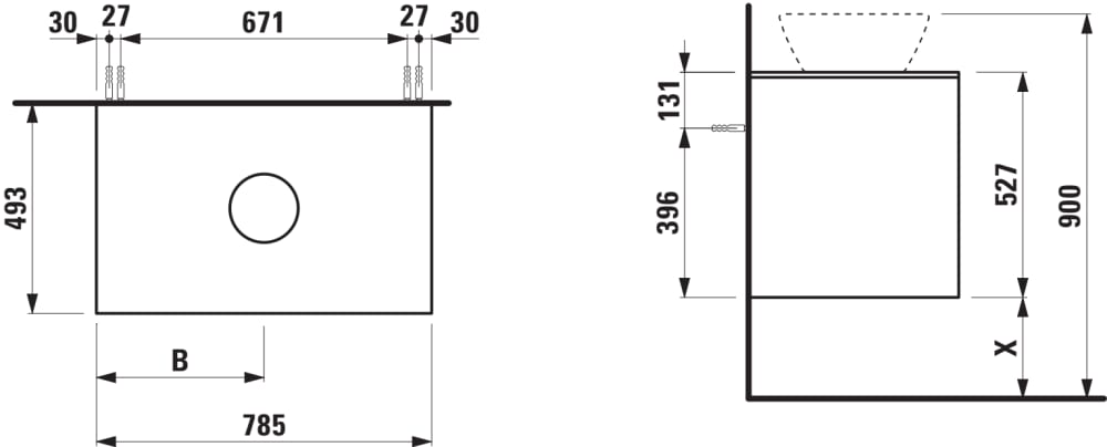 Esquema de cotas
