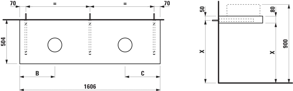 Esquema de cotas