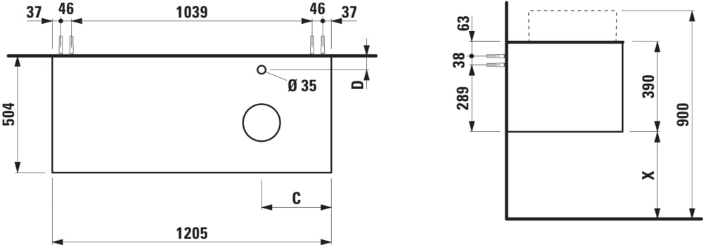 Esquema de cotas