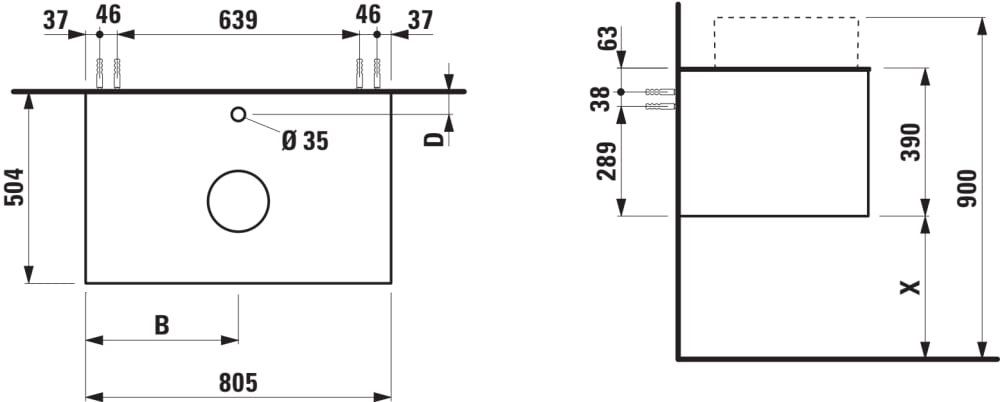 Esquema de cotas