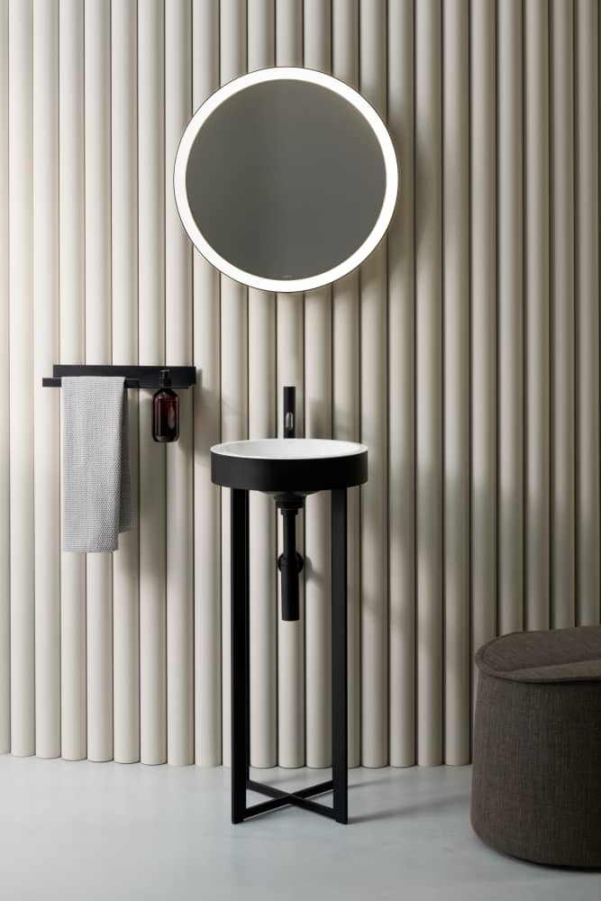 Freestanding washbasins Black matt XCROSS H511CR37161111 LAUFEN