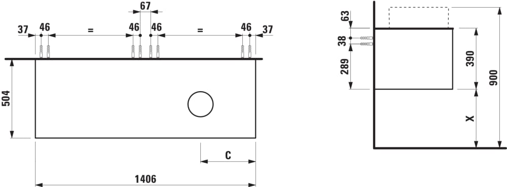 Esquema de cotas
