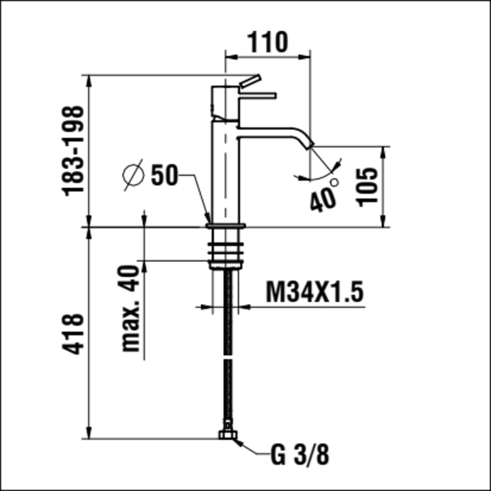 Esquema de cotas